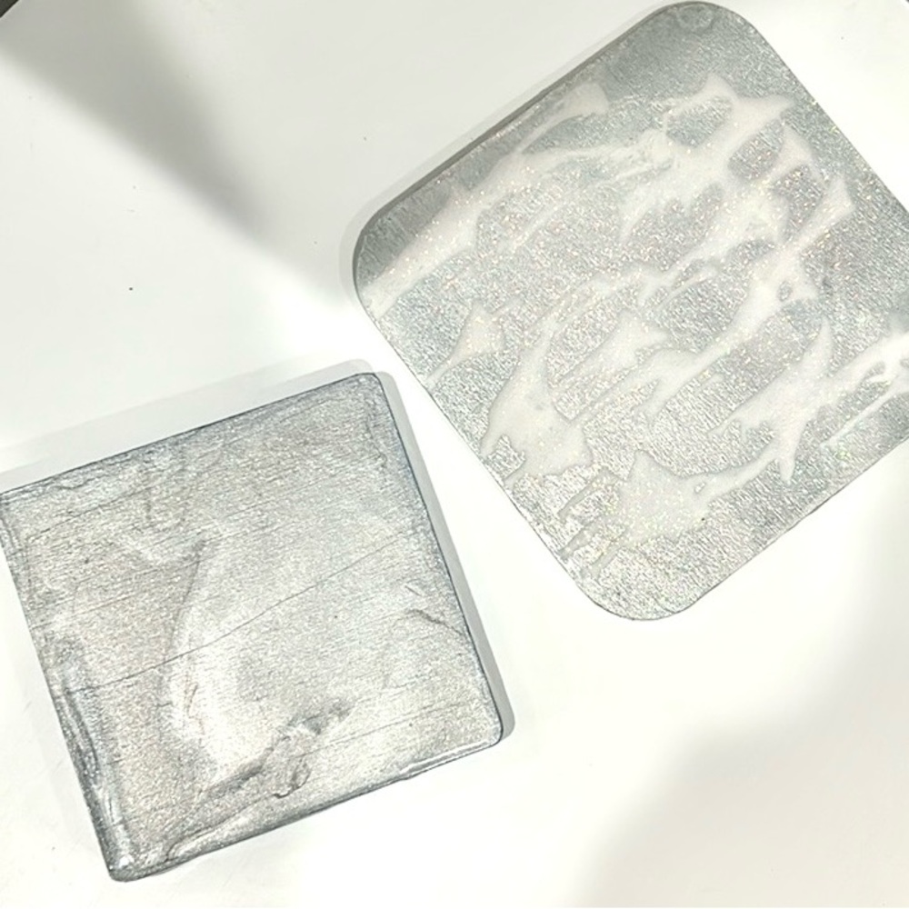 Handmade One Of a Kind Twin Silvers Set of Coasters